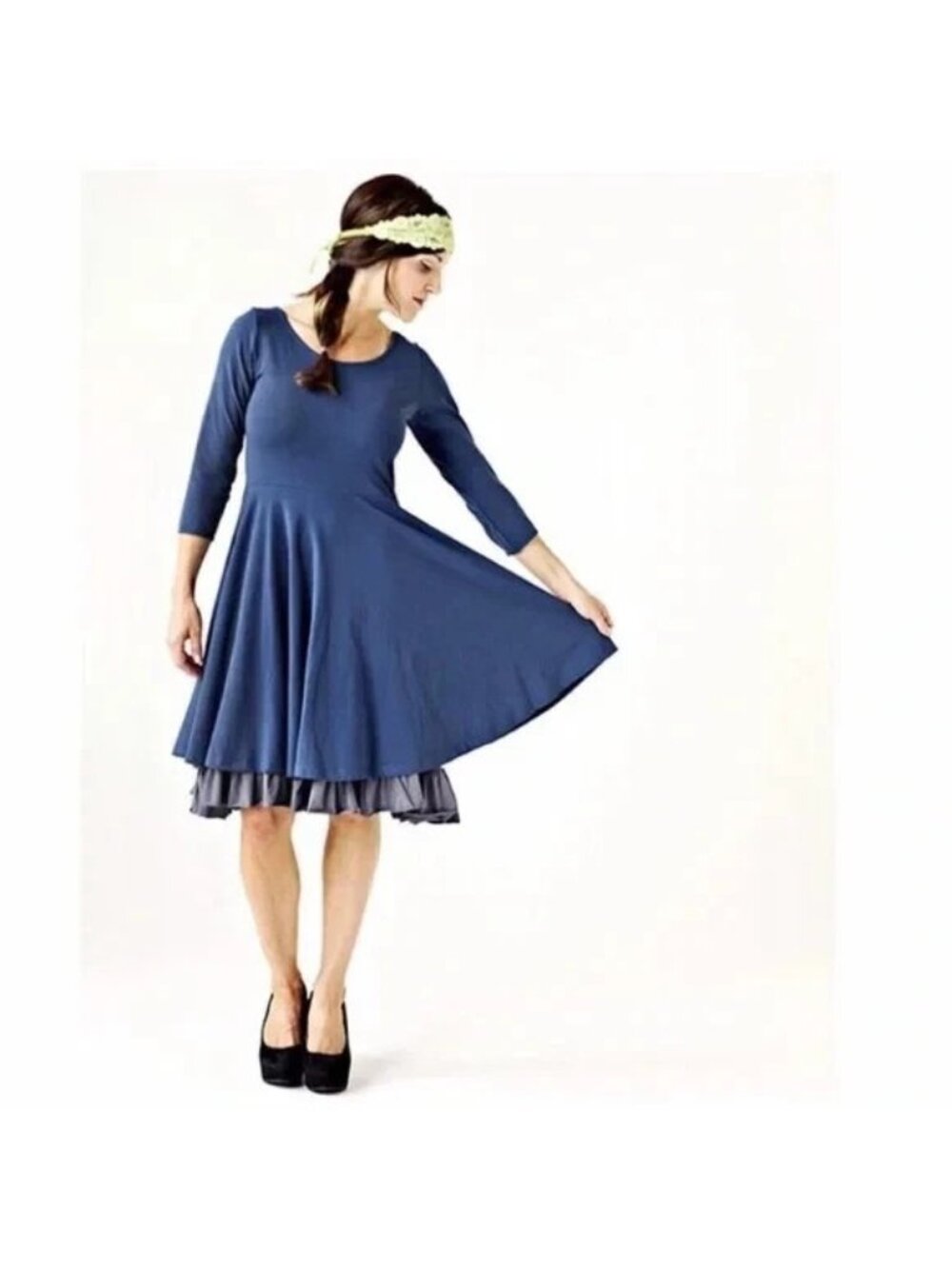 Matilda jane Paint by Numbers XS Fairest Navy Knit Tulle Dress